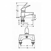 Смеситель на борт ванны, хром, Hansgrohe Focus 31523000