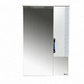 Шкаф-зеркало 60 см, белый/серебряная патина, правый, Misty Престиж 60 R Э-Прсж02060-014ПСбп