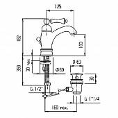 Смеситель для раковины Cezares Margot MARGOT-LSM1-A-01-Bi