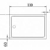 Душевой поддон 110х100 см Cezares TRAY-A-AH-110/100-15-W