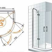 Душевой уголок 100х100 см, профиль бронза, Cezares MAGIC-R-2-100-C-Br