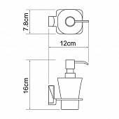 Дозатор для жидкого мыла WasserKraft Leine K-5099WHITE