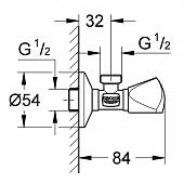 Угловой вентиль GROHE 1/2″-1/2″ для подключения смесителей 22940000