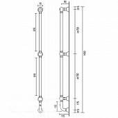 Полотенцесушитель электрический, хром, Margaroli Armonia 9616BOXCRC-1650