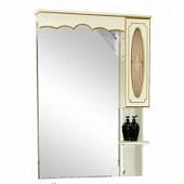 Шкаф-зеркало 80 см, бежевая патина, правый, Misty Монако 80 R Л-Мнк02080-033П