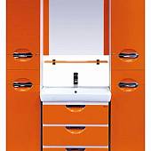 Шкаф-пенал, оранжевая пленка, правый, с б/к, Misty Жасмин 35 R П-Жас05035--132БкП