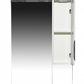 Шкаф-зеркало 80 см, белый/серебряная патина, правый, Misty Престиж 80 R Э-Прсж02080-014ПСбп