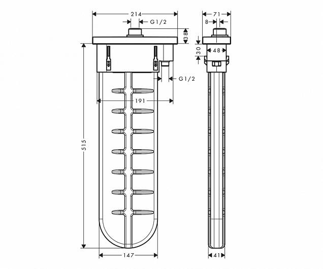 Фотография товара Hansgrohe No design line Hansgrohe 28010140