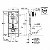 Инсталляция для унитаза Grohe Rapid SL 38722001