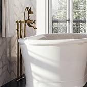 Смеситель для ванны напольный, золото/белый, Webert Ottocento OT720801010